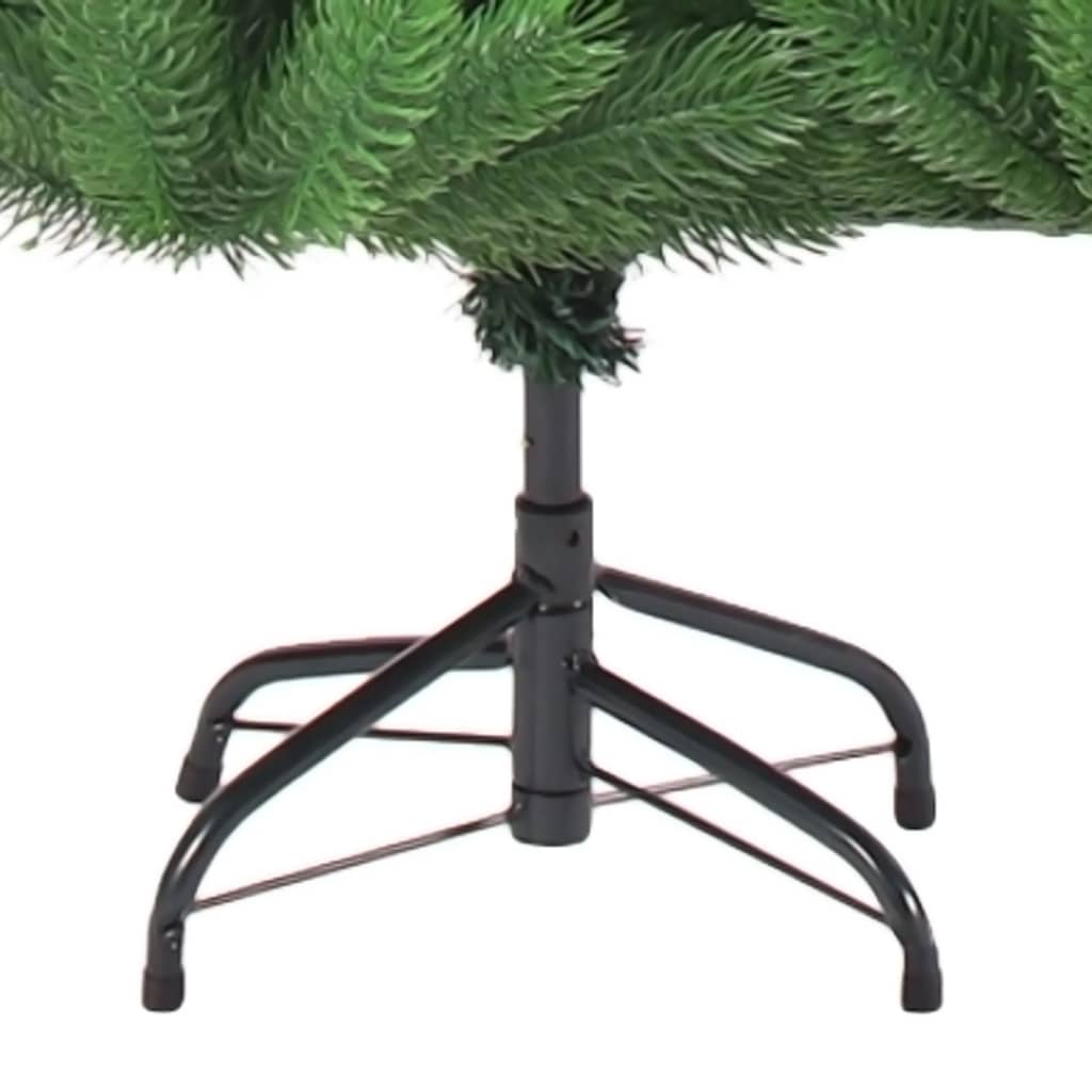 vidaXL Dirbtinis normandiškas kėnis su LED/žaisliukais, žalias, 150cm