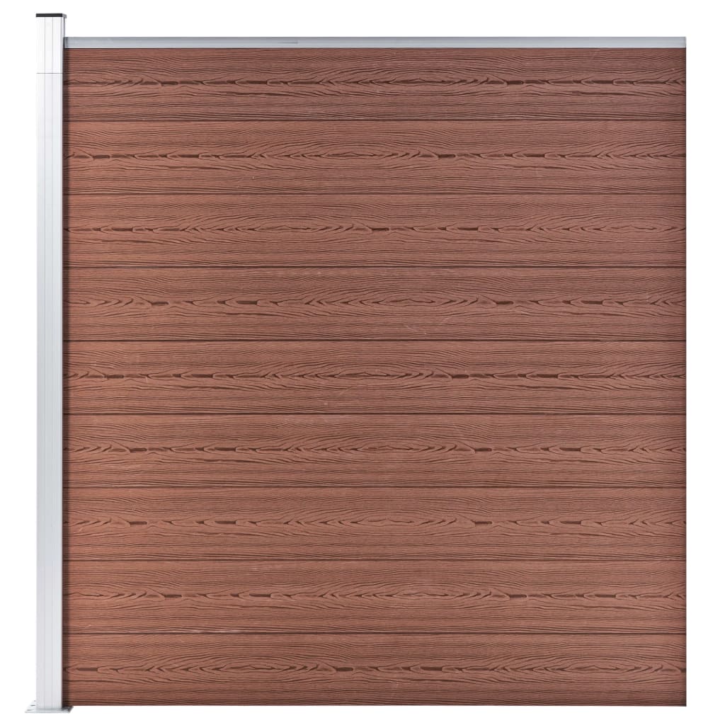 vidaXL Tvoros rinkinys, rudos spalvos, 792x186cm, WPC