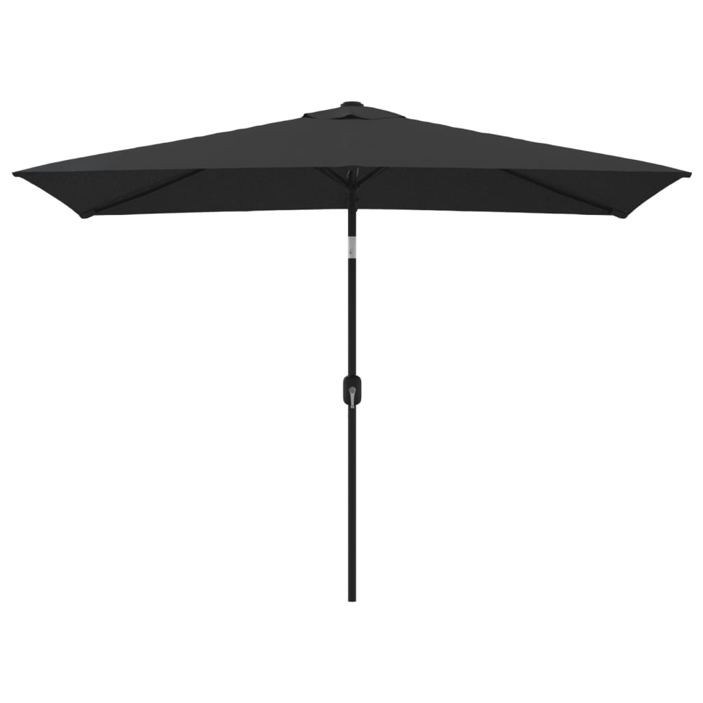 vidaXL Lauko skėtis su metaliniu stulpu, juodos spalvos, 300x200cm