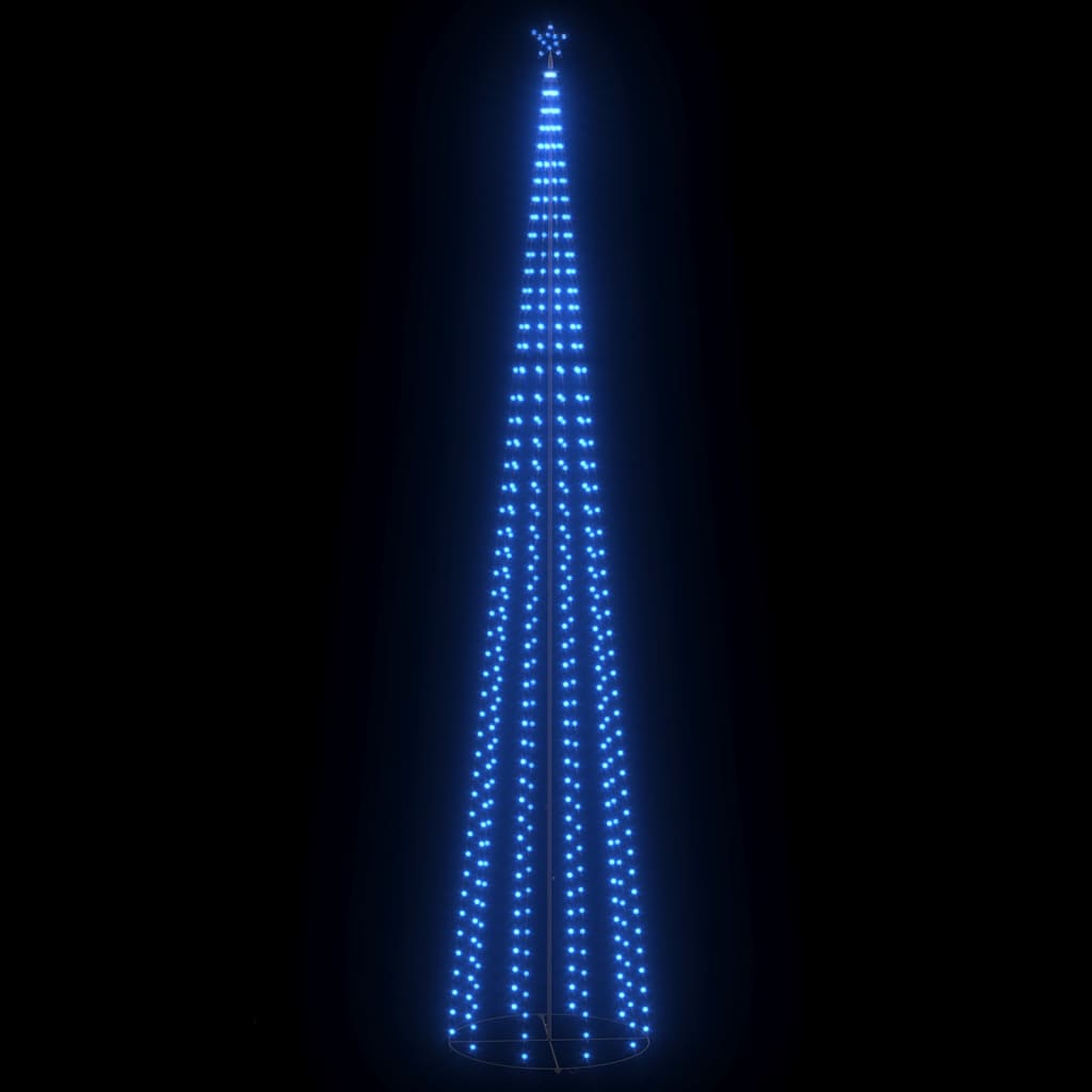 vidaXL Kalėdų eglutė, 160x500cm, kūgio formos, 752 mėlynos LED