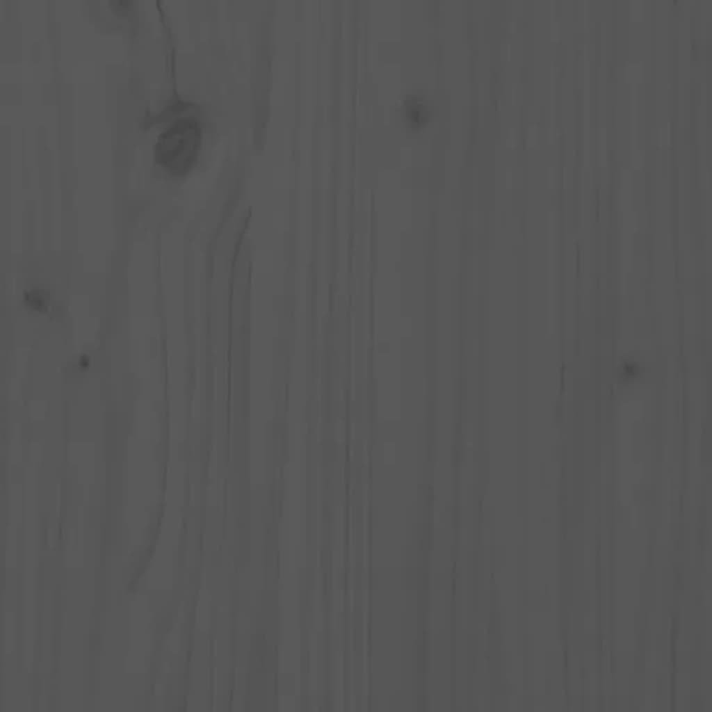vidaXL Sieninė spintelė, pilka, 100x30x35cm, pušies medienos masyvas