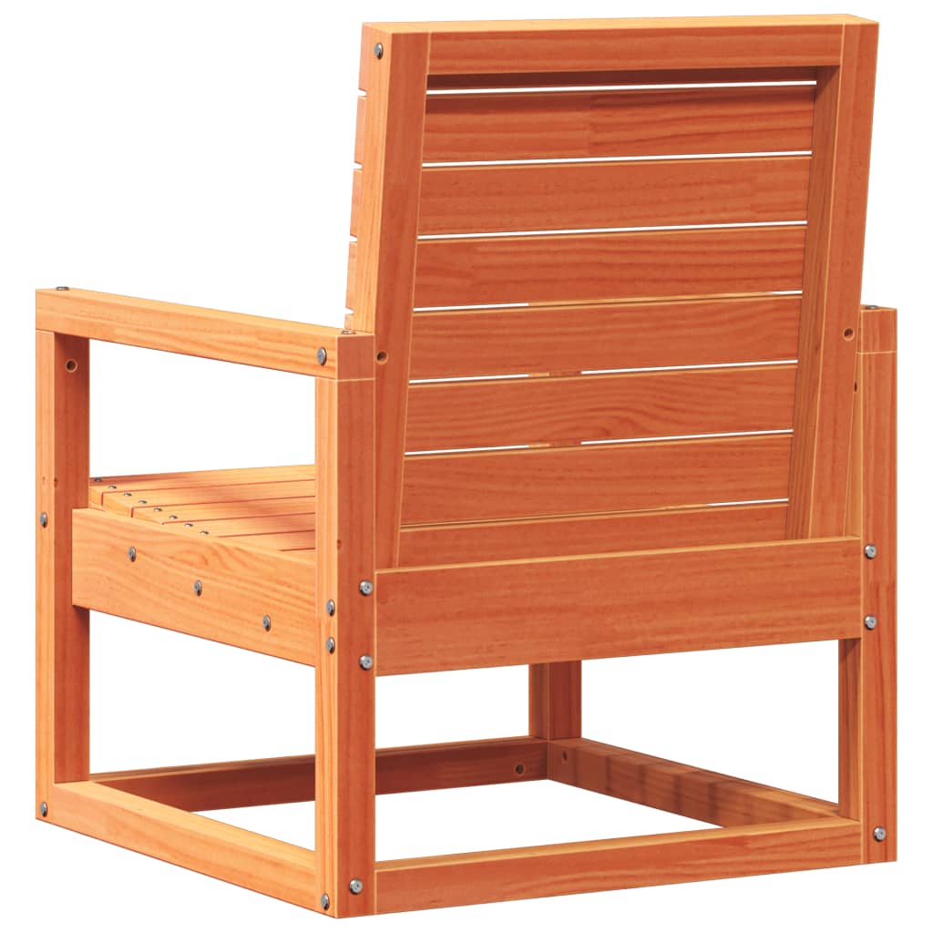 vidaXL Sodo kėdė, vaško ruda, 57,5x63x76cm, pušies medienos masyvas