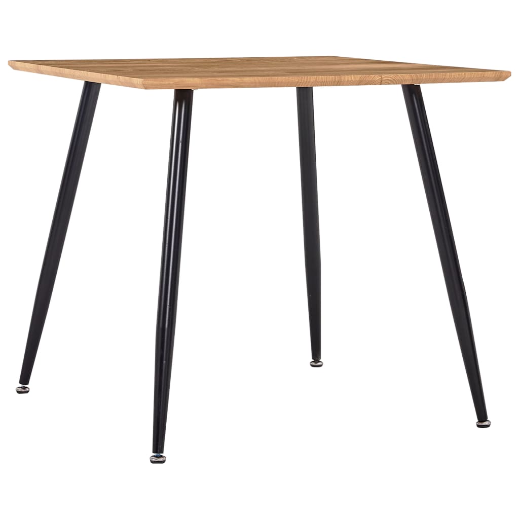 vidaXL Valgomojo stalas, ąžuolo ir juodos spalvos, 80,5x80,5x73cm, MDF