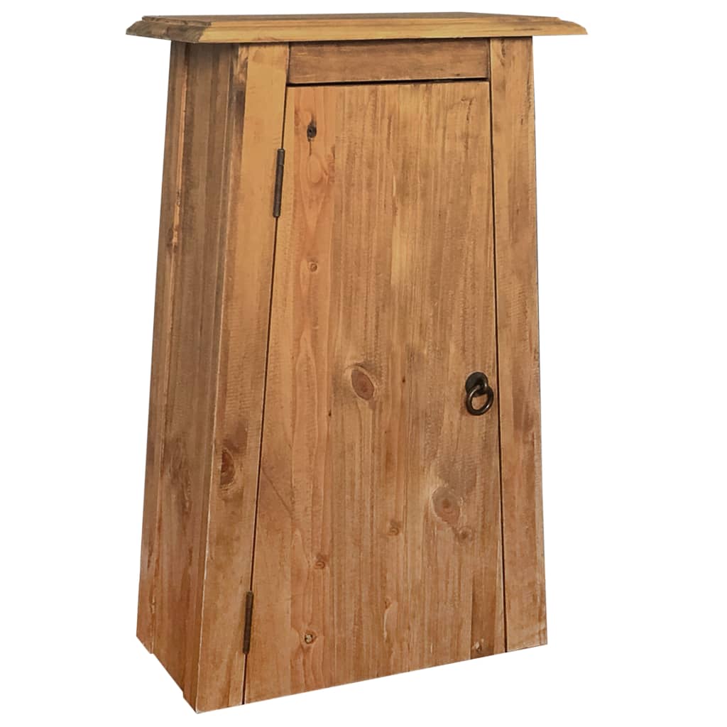vidaXL Sieninė vonios spintelė, 42x23x70cm, pušies medienos masyvas
