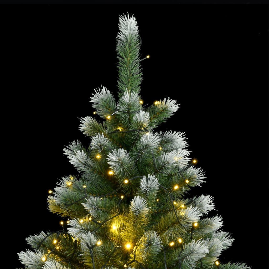 vidaXL Kalėdų eglutė su šarnyrinėmis šakomis/300 LED/sniegu, 180cm
