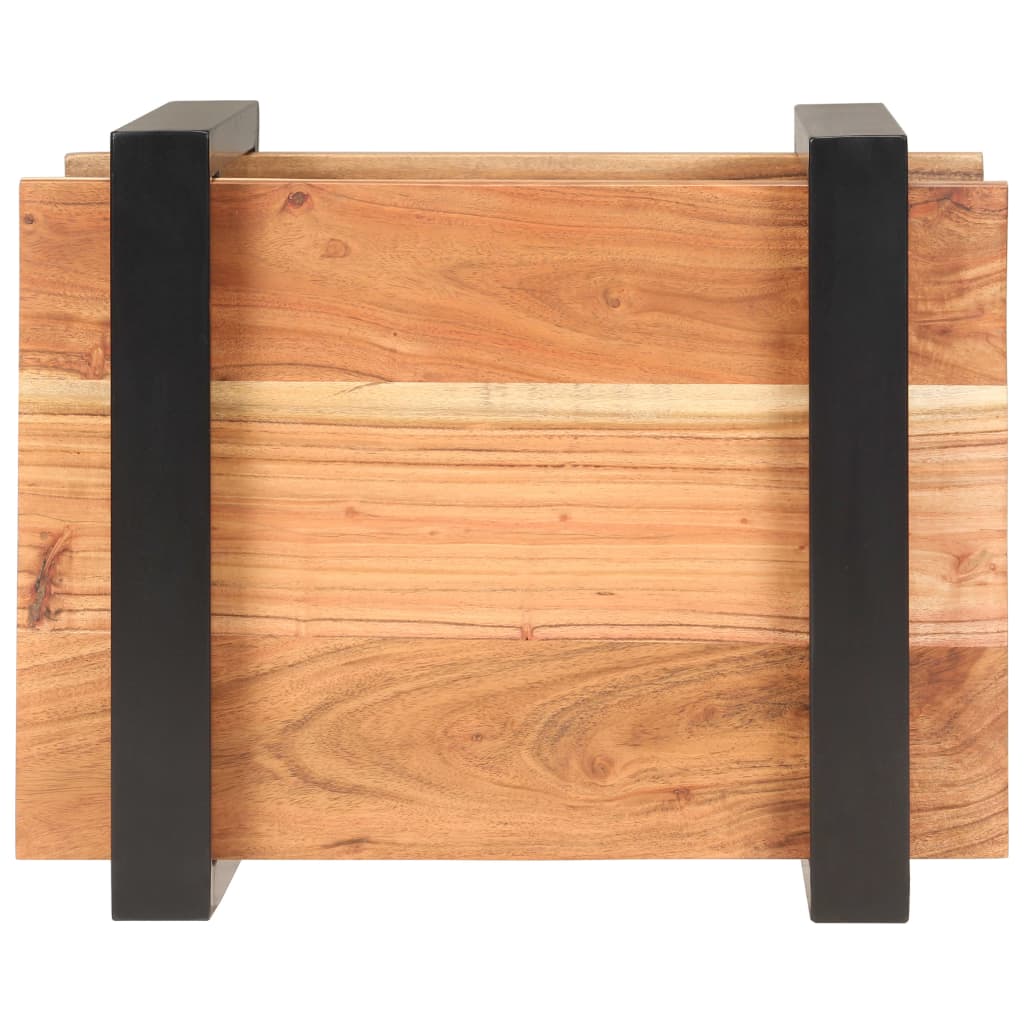 vidaXL Naktinė spintelė, 50x40x40cm, akacijos medienos masyvas