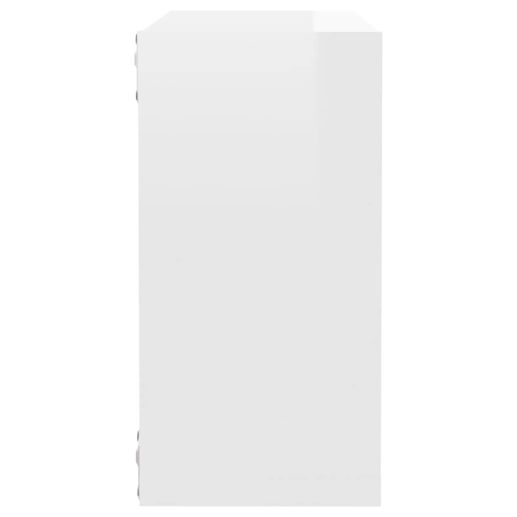 vidaXL Sieninės lentynos, 6vnt., baltos, 30x15x30cm, kubo formos