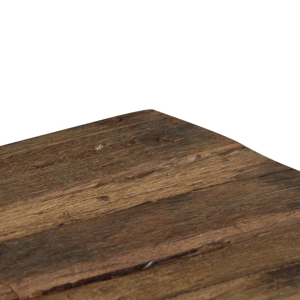 vidaXL Žemas kavos staliukas, 110x60x35cm, perdirbta mediena, plienas