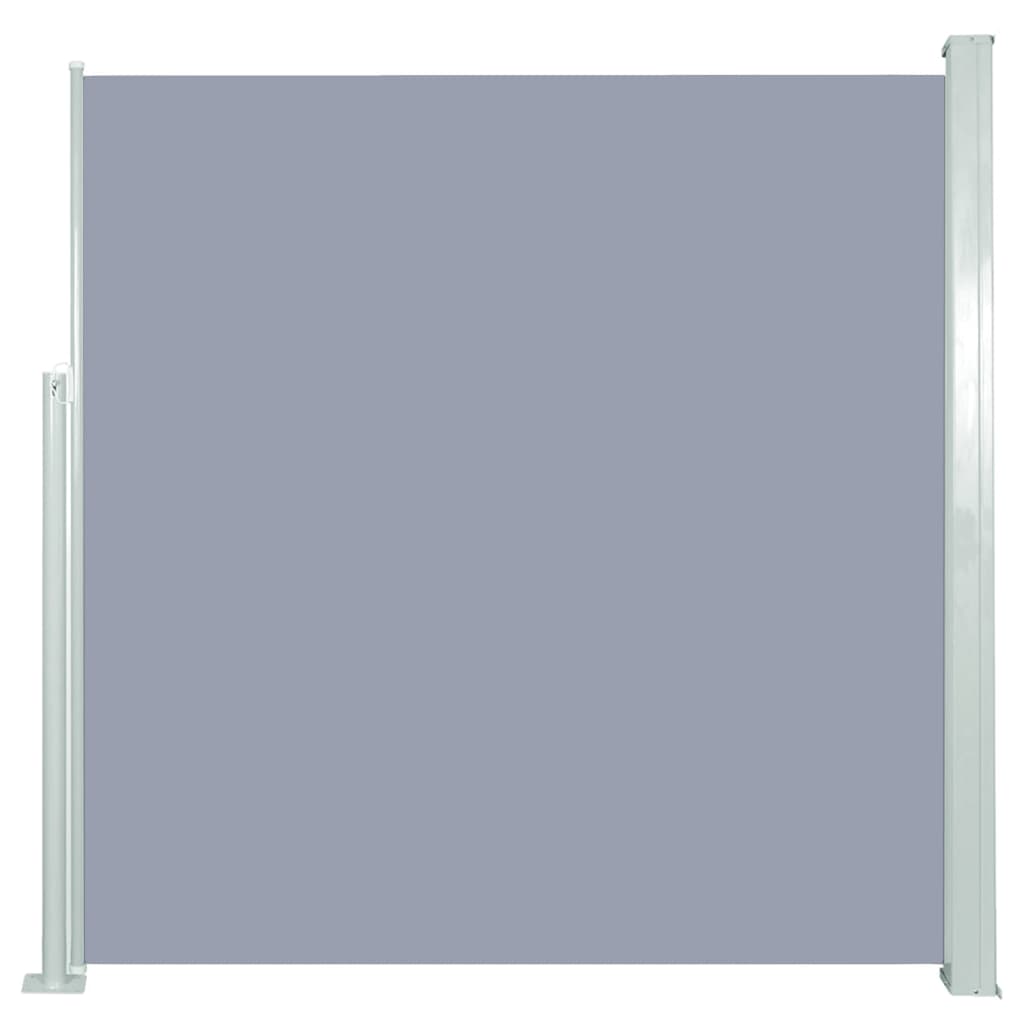 vidaXL Ištraukiama šoninė pertvara, pilkos spalvos, 140x300cm