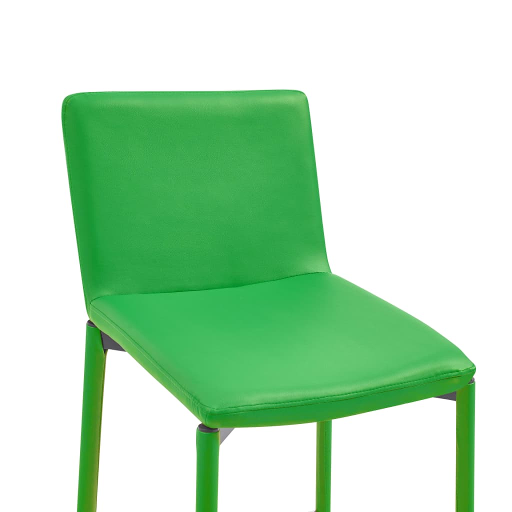 vidaXL Baro baldų komplektas, 3 dalių, žalios spalvos, dirbtinė oda