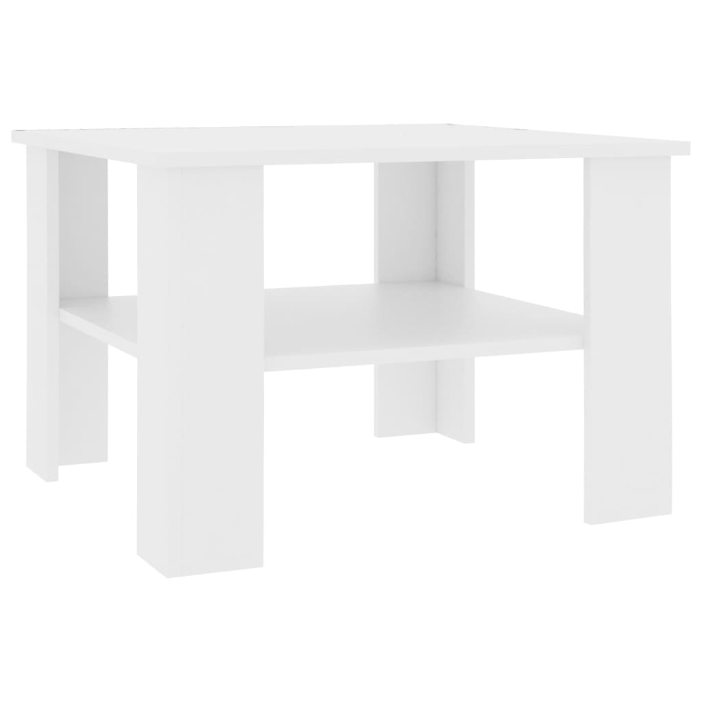 vidaXL Kavos staliukas, baltos spalvos, 60x60x42 cm, MDP
