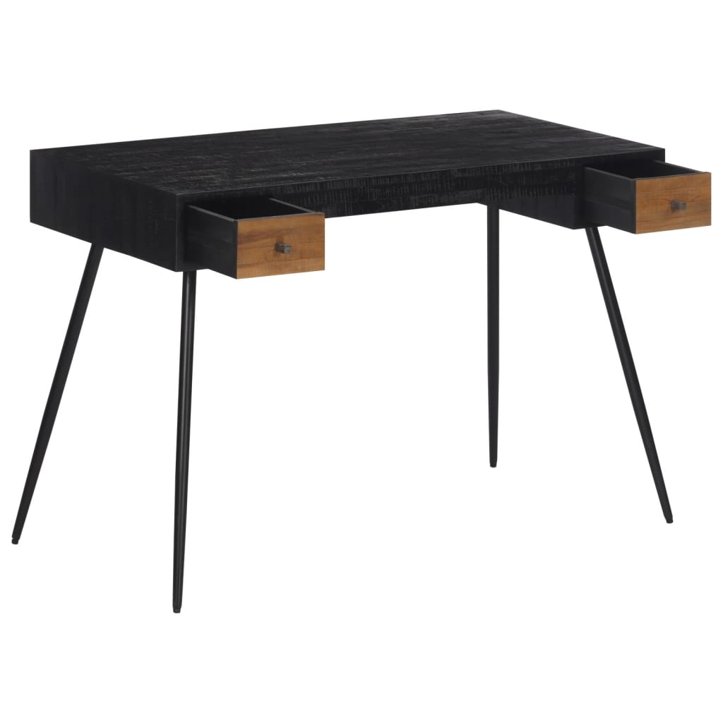 vidaXL Rašomasis stalas, 117x56,5x75cm, perdirbta tikmedžio mediena