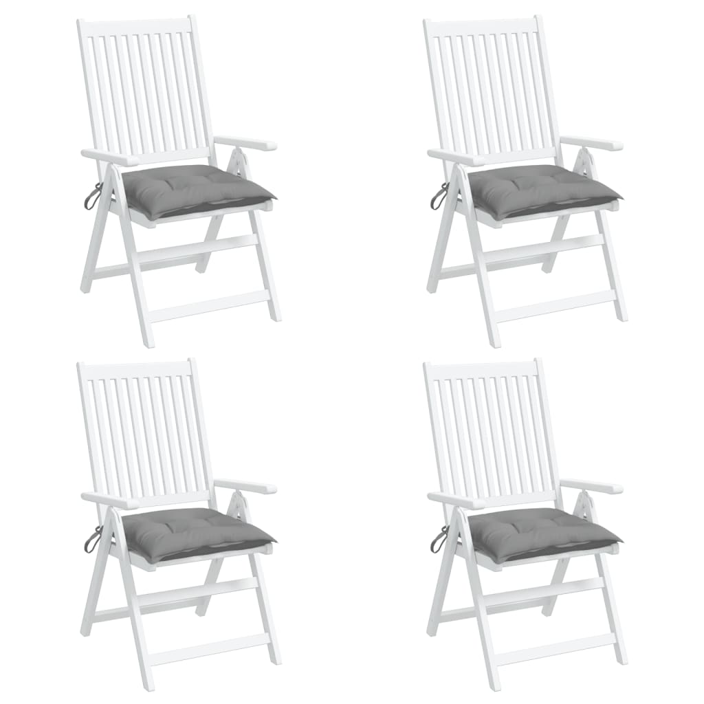 vidaXL Kėdės pagalvėlės, 4vnt., pilkos, 50x50x7cm, oksfordo audinys