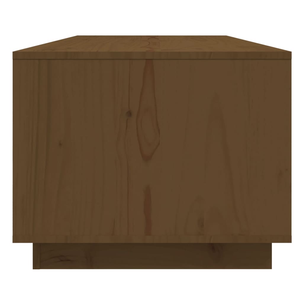 vidaXL Kavos staliukas, medaus rudas, 110x50x40cm, pušies masyvas