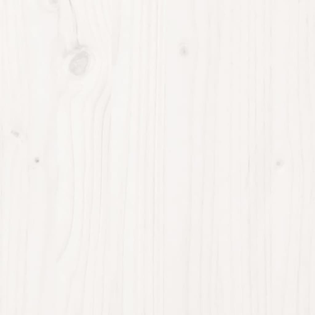 vidaXL Lovos galvūgalis, baltas, 186x6x101cm, pušies medienos masyvas