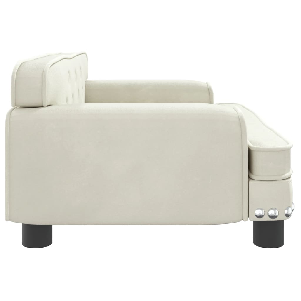 vidaXL Vaikiška sofa, kreminės spalvos, 70x45x30cm, aksomas