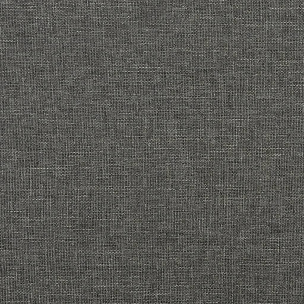 vidaXL Lovos rėmas, tamsiai pilkas,200x200 cm, audinys