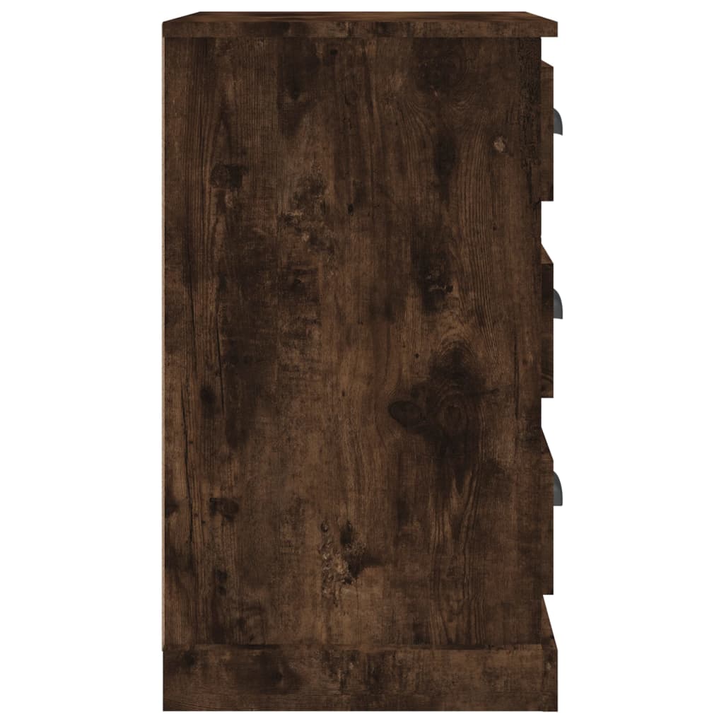 vidaXL Naktinė spintelė, dūminio ąžuolo, 39x39x67cm, mediena