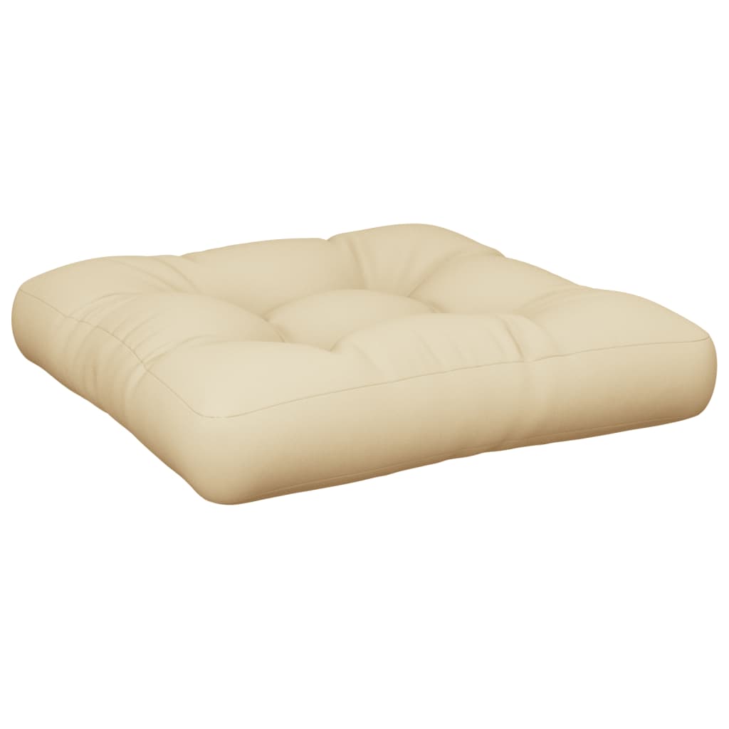 vidaXL Paletės pagalvėlė, smėlio spalvos, 50x50x12cm, audinys