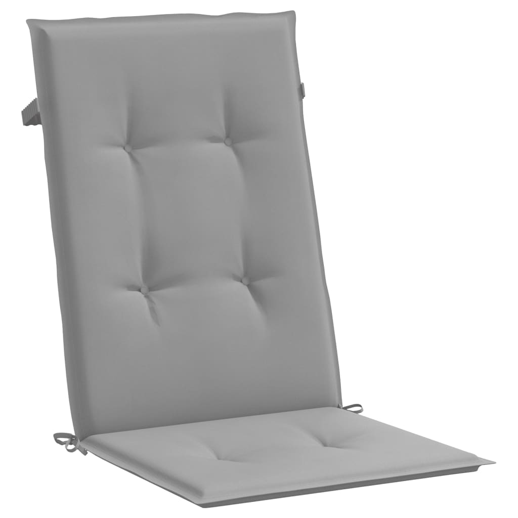 vidaXL Sodo kėdės pagalvėlės, 2vnt., pilkos, 120x50x3cm, audinys