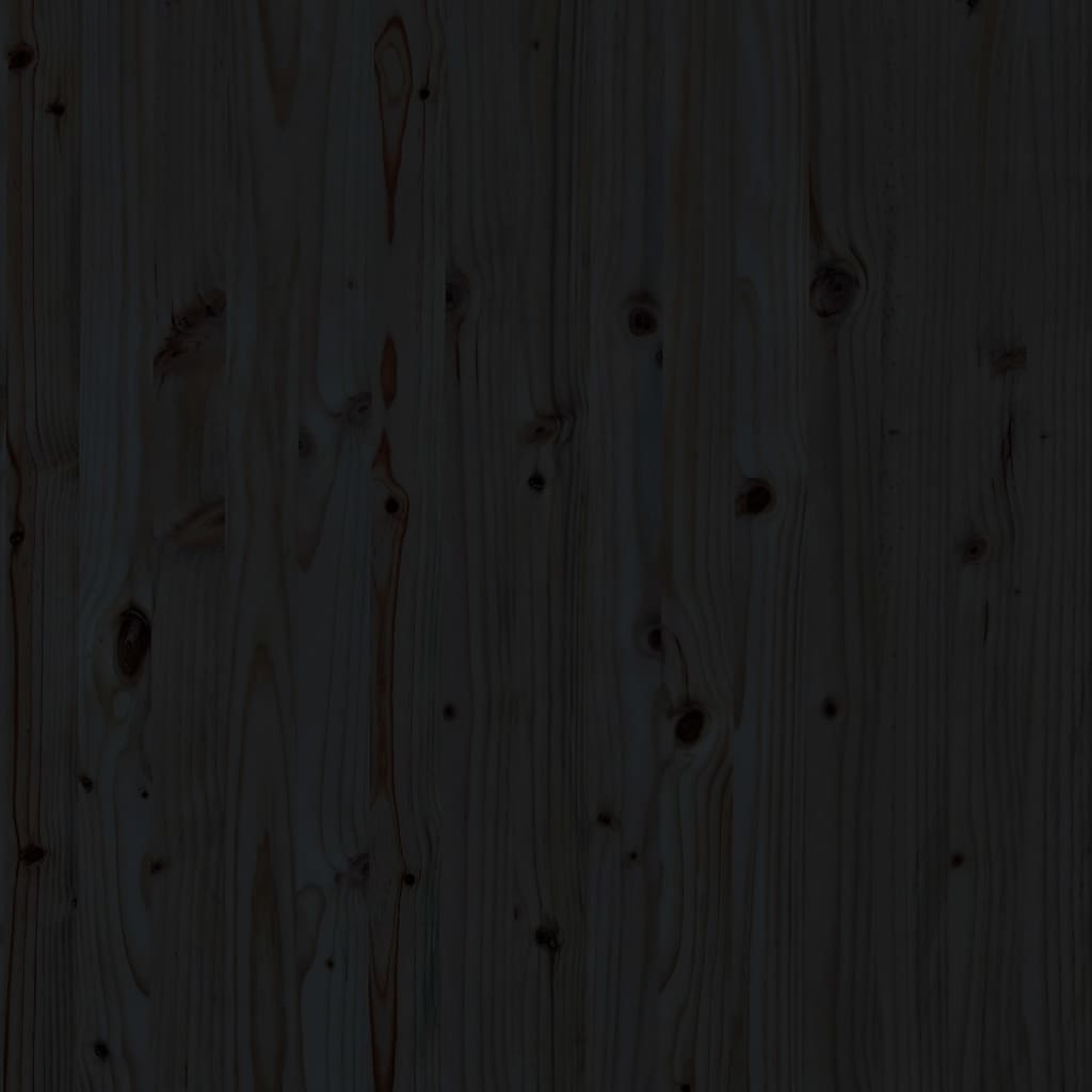 vidaXL Sieninis galvūgalis, juodas, 106x3x91,5cm, pušies masyvas