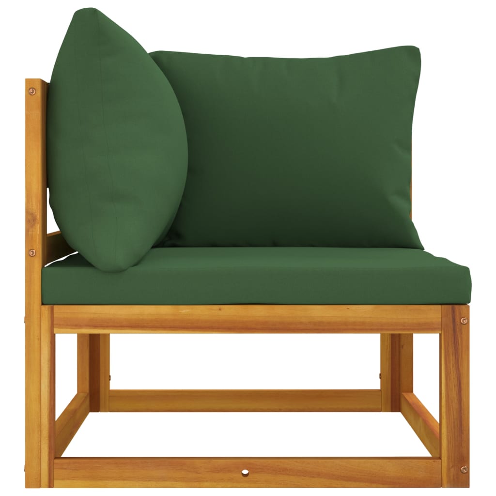 vidaXL Sodo sofos komplektas su pagalvėmis, 2 dalių, akacijos masyvas