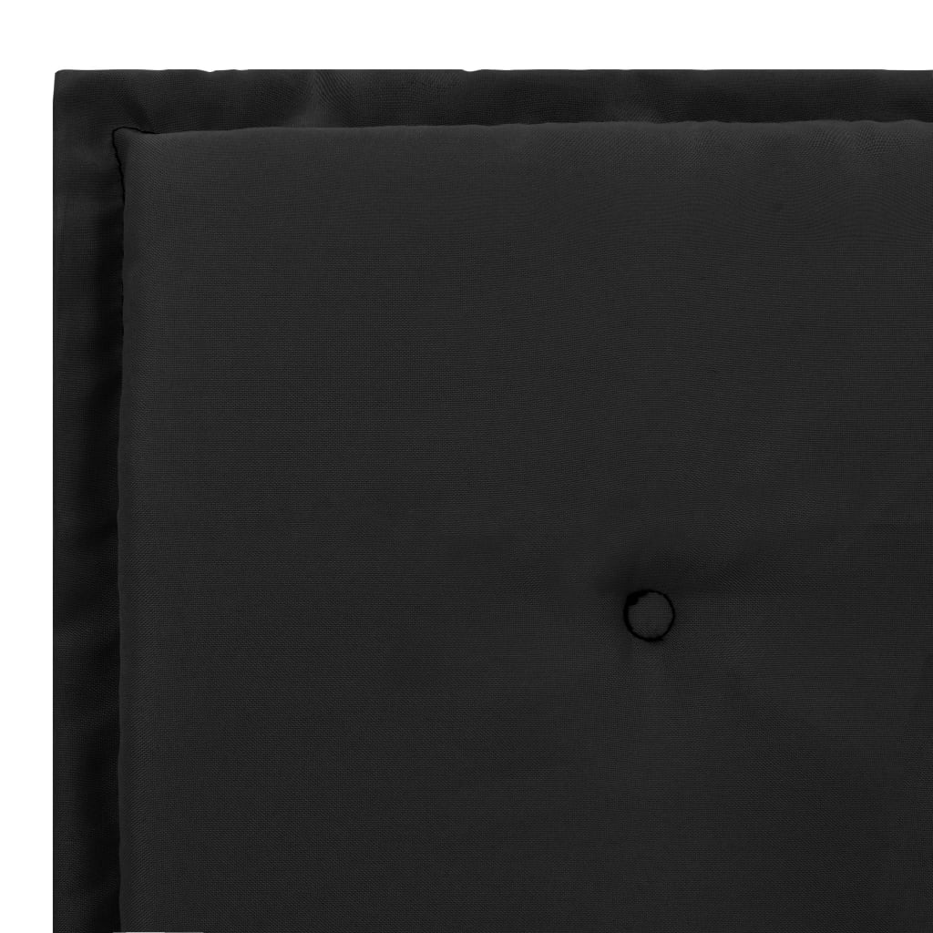 vidaXL Pagalvėlė sodo suoliukui, juodos ir pilkos spalvos, 120x50x3cm