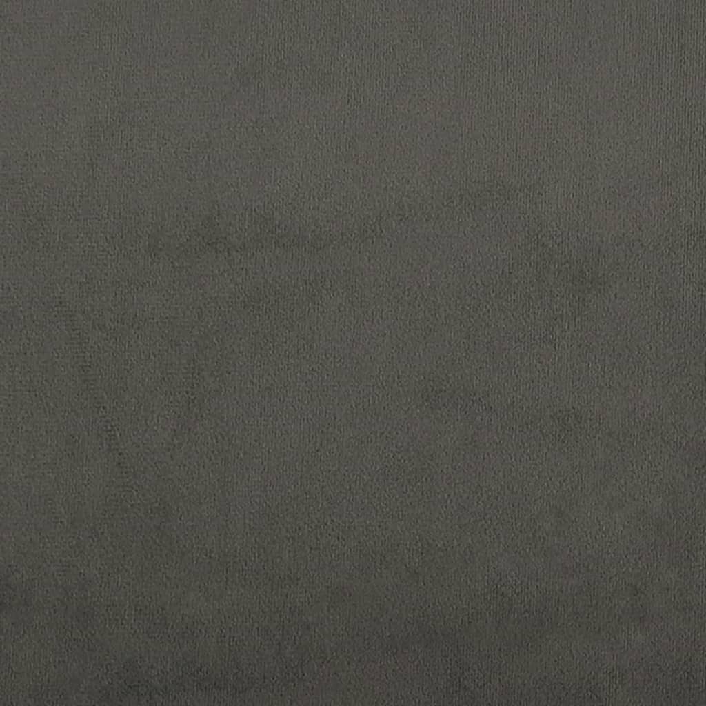 vidaXL Spyruoklinis čiužinys, tamsiai pilkas, 120x190x20cm, aksomas