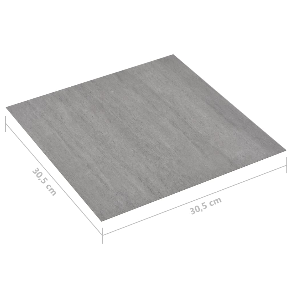 vidaXL Grindų plokštės, 20vnt., pilkos, 1,86m², PVC, prilimpančios