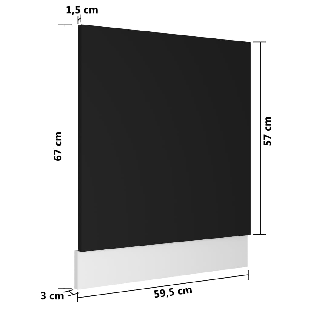 vidaXL Indaplovės plokštė, juodos spalvos, 59,5x3x67cm, MDP