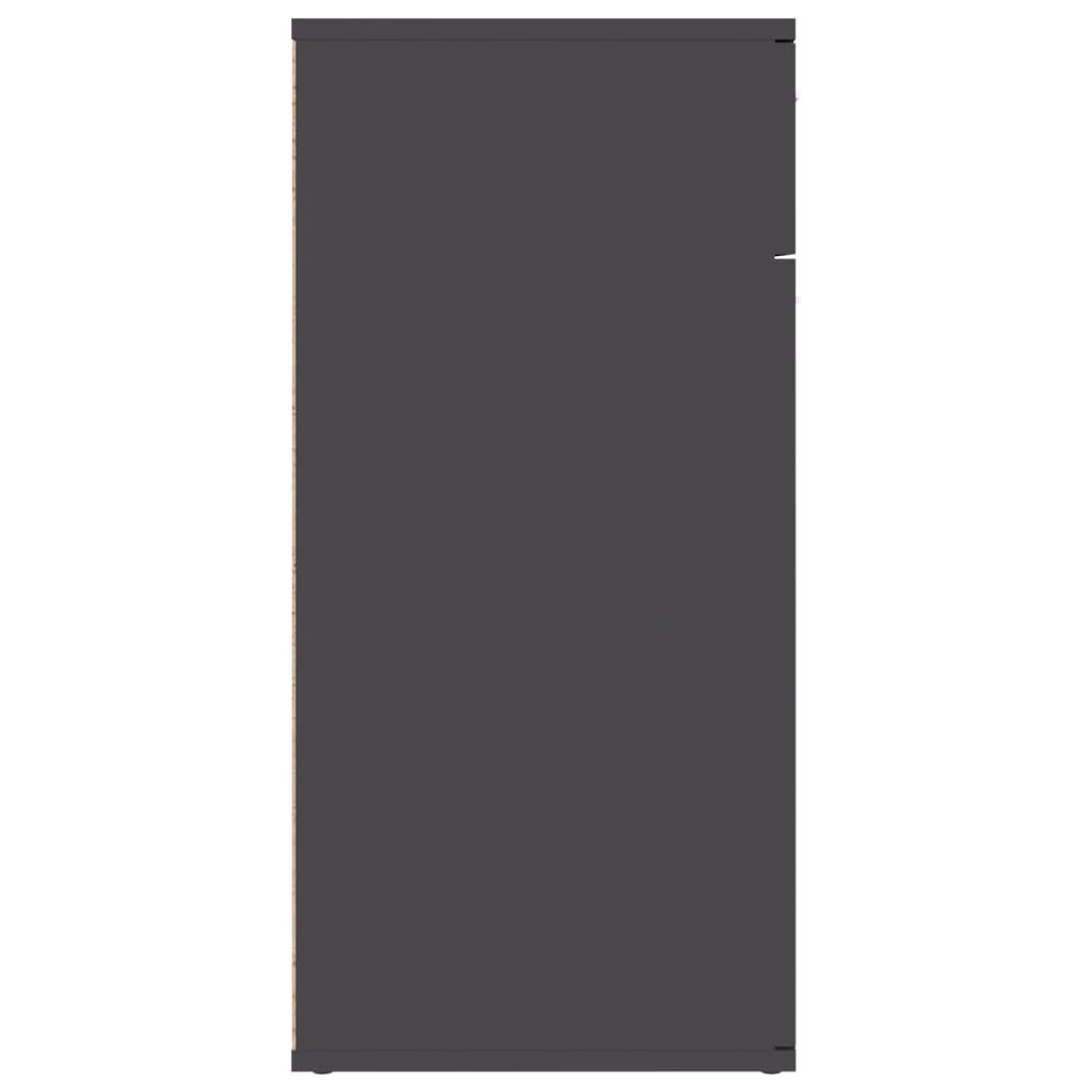 vidaXL Šoninė spintelė, pilkos spalvos, 80x36x75cm, MDP