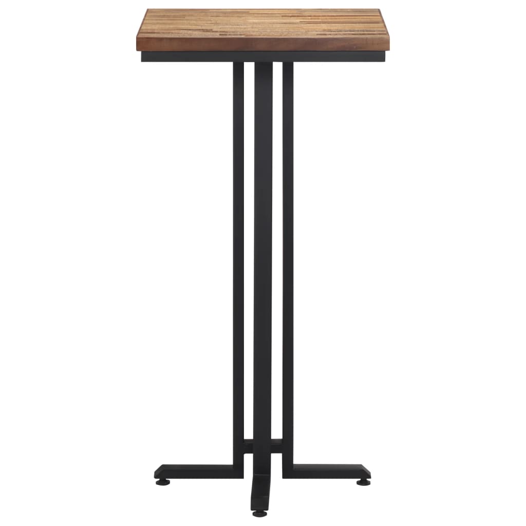vidaXL Baro stalas, 55x55x110cm, perdirbtos tikmedžio medienos masyvas