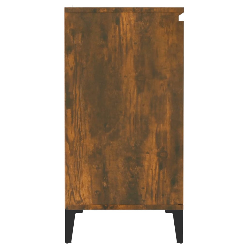 vidaXL Šoninė spintelė, dūminio ąžuolo spalvos, 60x35x70cm, mediena