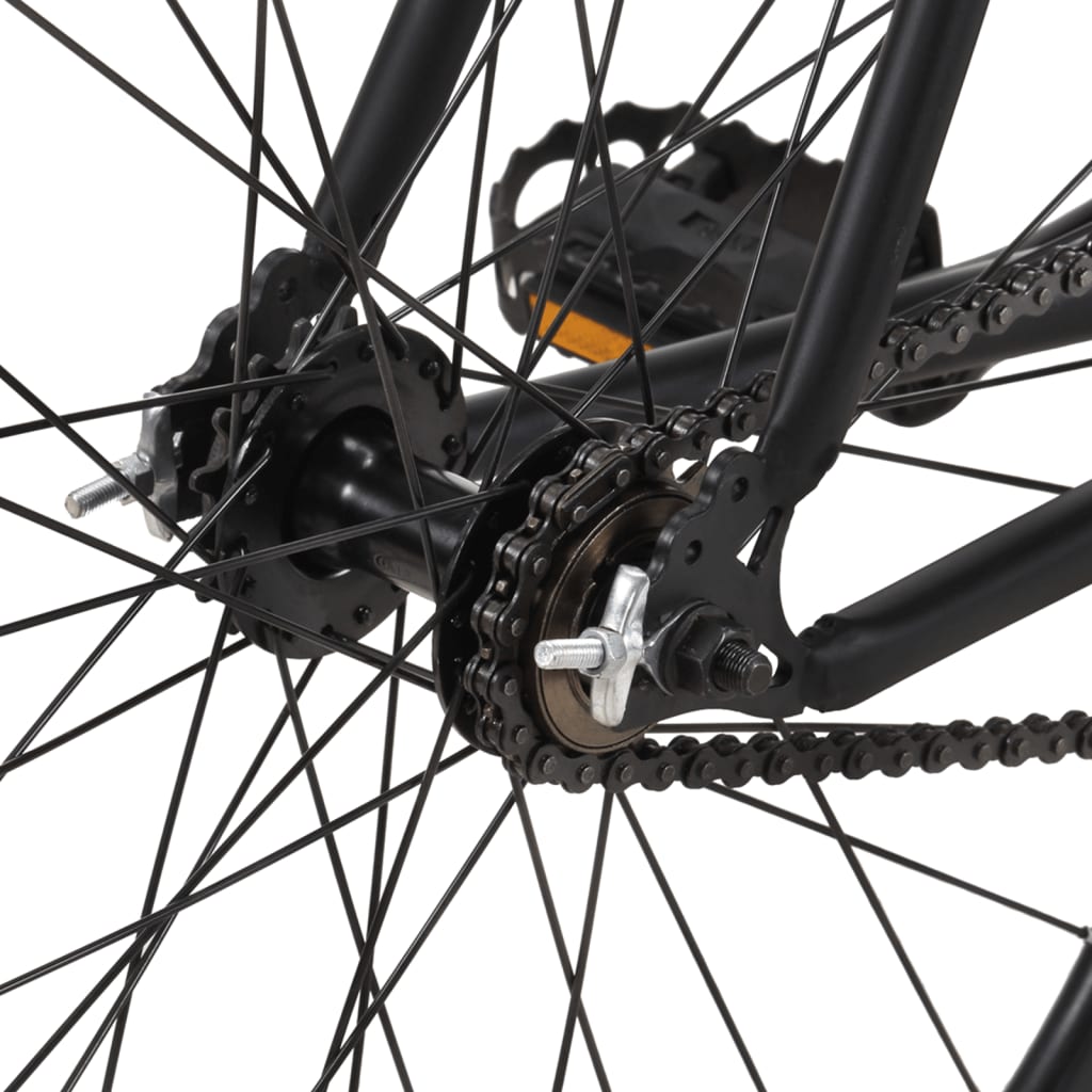 vidaXL Fiksuotos pavaros dviratis, juodos spalvos, 700c, 59cm