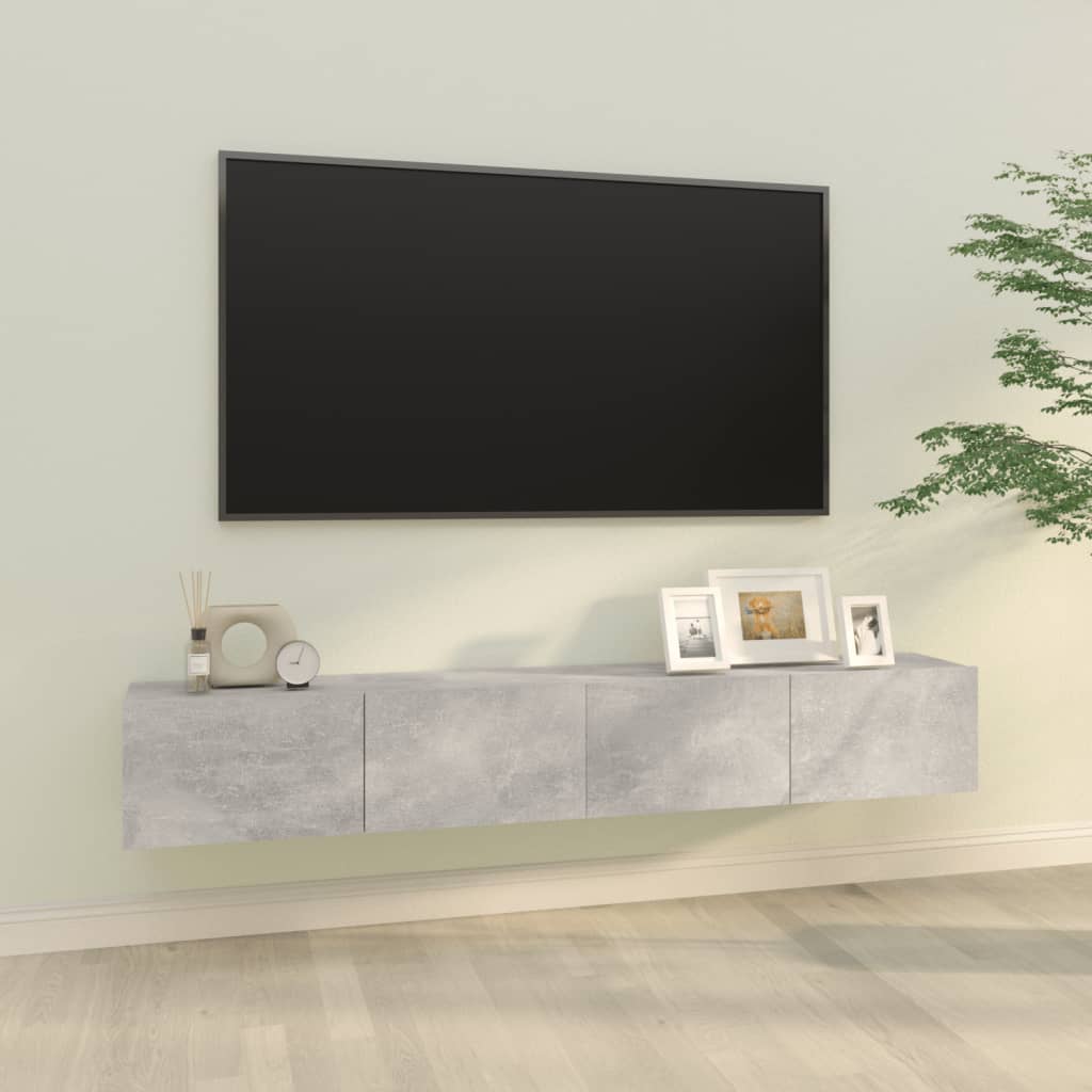 vidaXL Televizoriaus spintelės, 2vnt., pilkos, 100x30x30cm, mediena