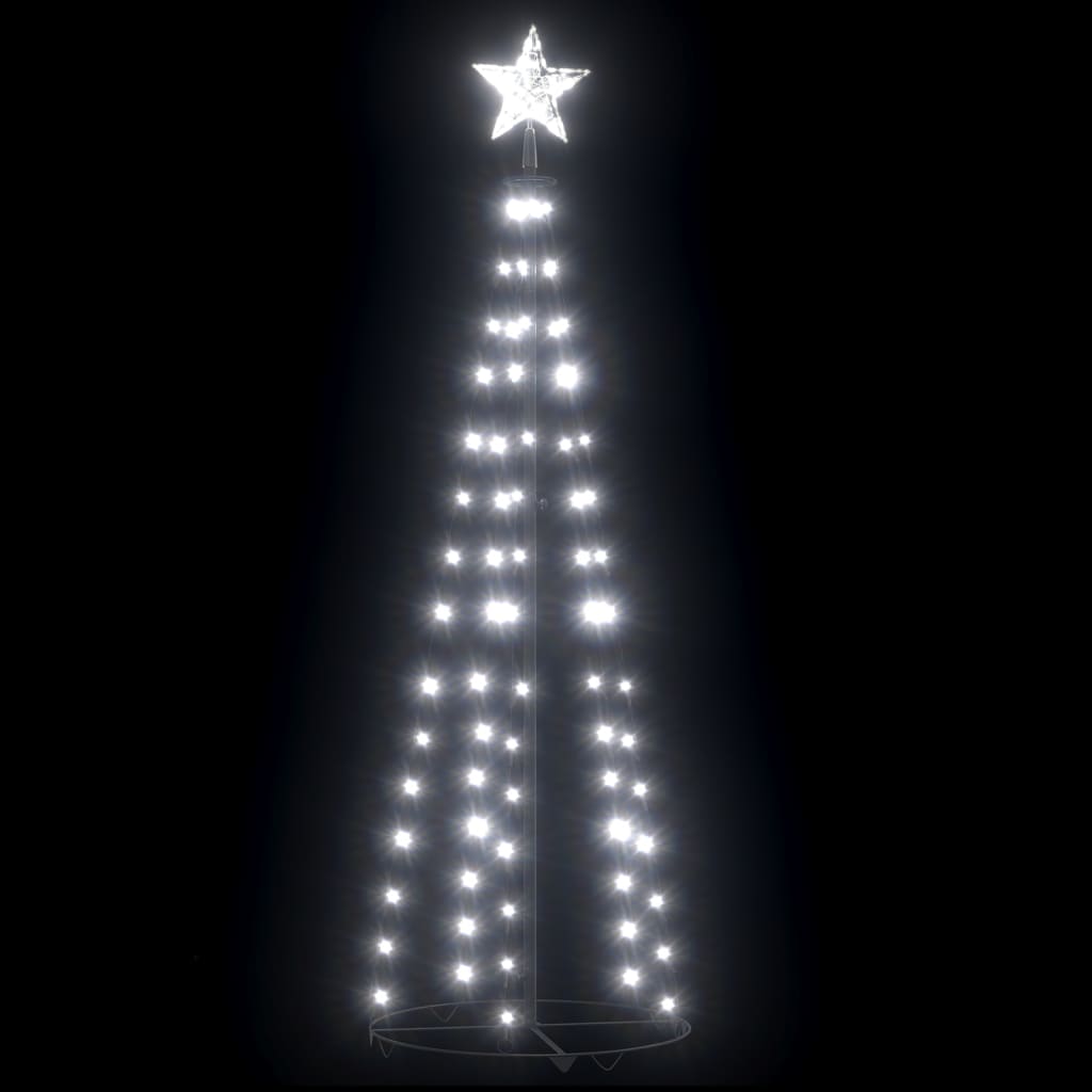 vidaXL Kalėdų eglutė, 50x150cm, kūgio formos, 84 šaltos baltos LED