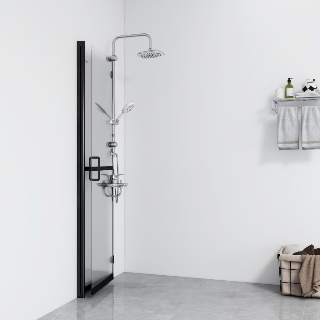 vidaXL Sulankstoma dušo sienelė, skaidri, 90x190cm, ESG stiklas