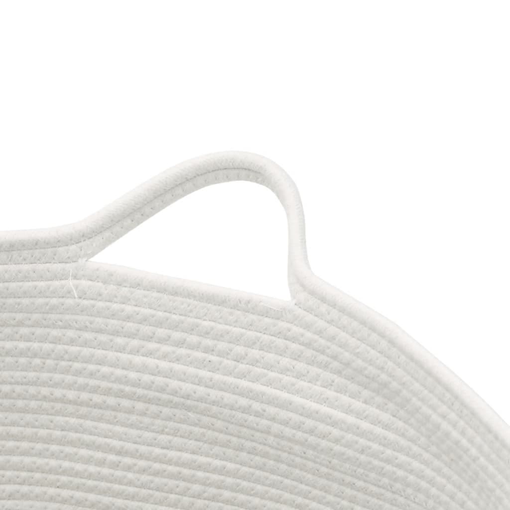 vidaXL Skalbinių krepšys, pilkos ir baltos spalvos, 55x36cm, medvilnė