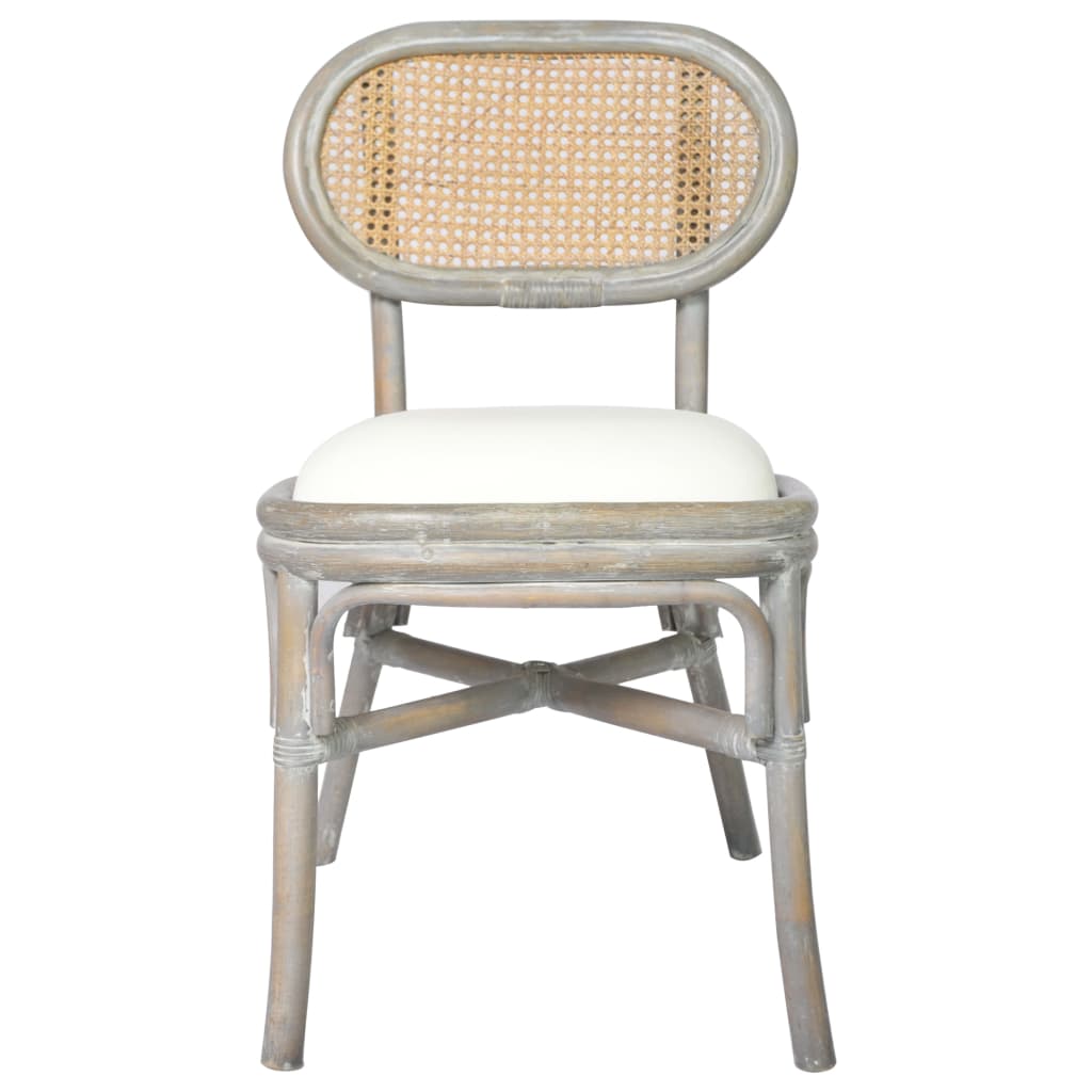 vidaXL Valgomojo kėdės, 6vnt., pilkos spalvos, linas