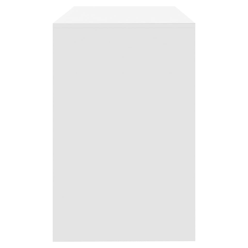 vidaXL Rašomasis stalas, baltos spalvos, 101x50x76,5cm, MDP