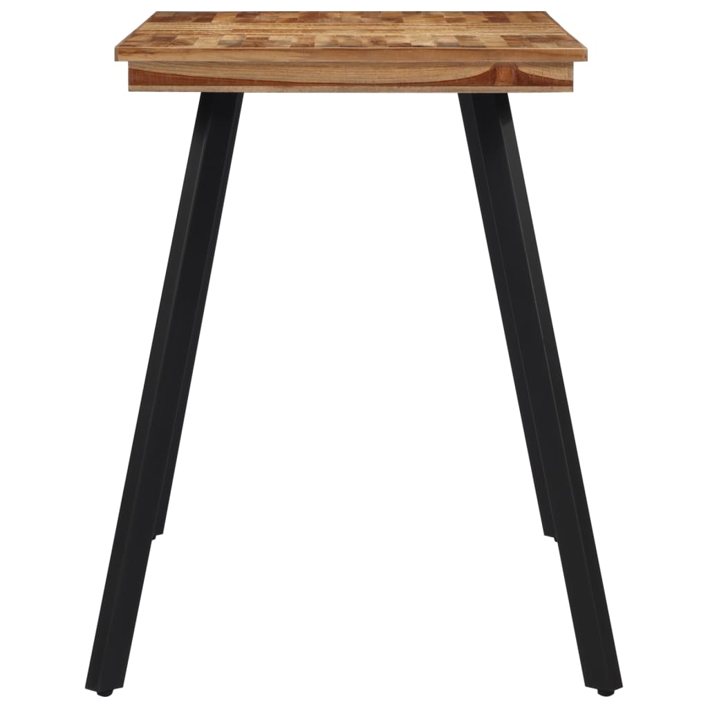 vidaXL Valgomojo stalas, 120x62x76cm, tikmedžio medienos masyvas