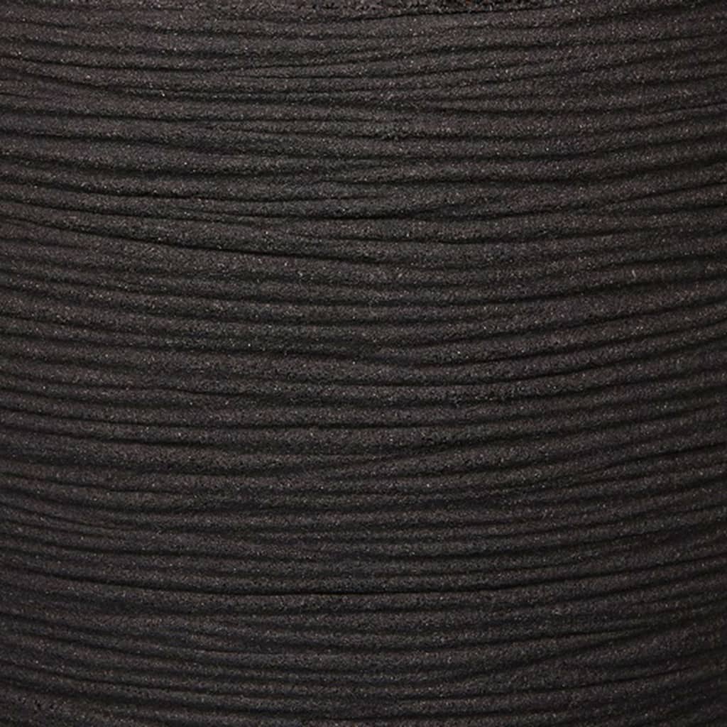 Capi Vazonas Nature Rib, juodos spalvos, 30x30cm, kvadratinis, KBLR902