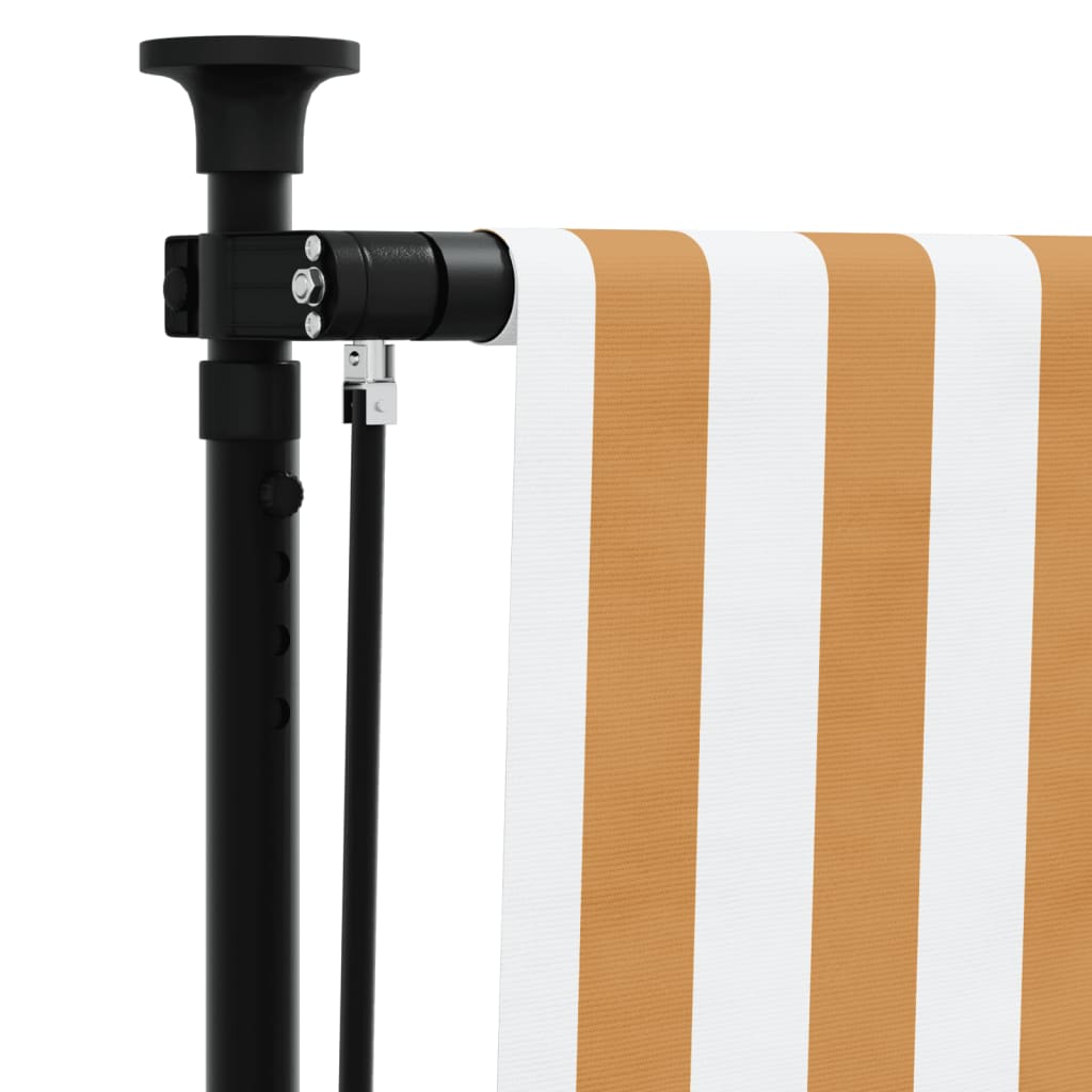 vidaXL Lauko roletas, oranžinis/baltas, 120x270cm, audinys ir plienas
