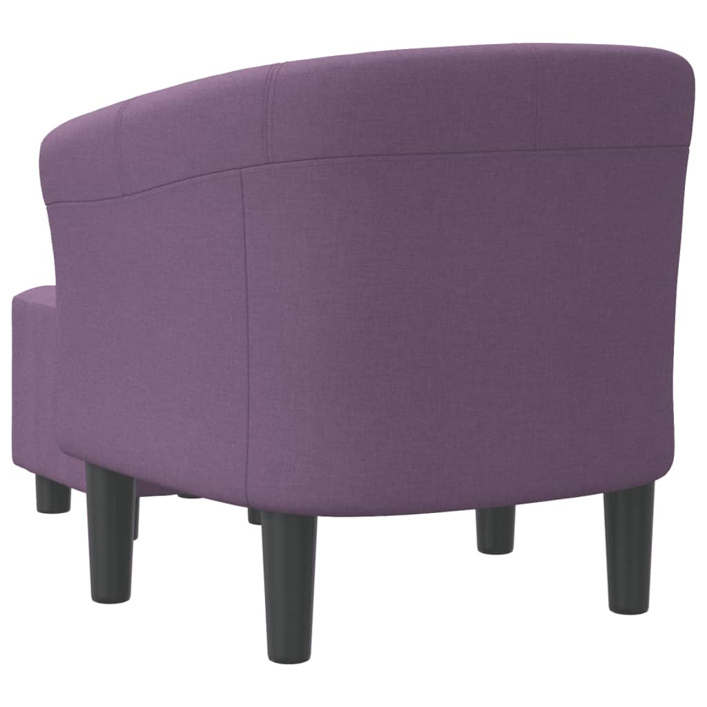 vidaXL Krėslas su pakoja, violetinės spalvos, audinys