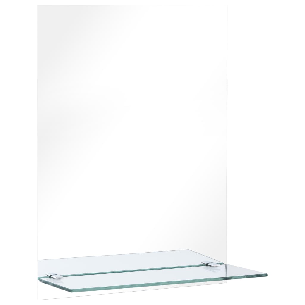 vidaXL Sieninis veidrodis su lentyna, 30x50cm, grūdintas stiklas