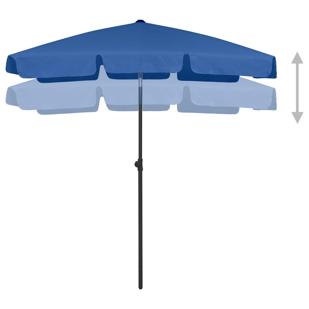 vidaXL Paplūdimio skėtis, tamsiai mėlynos spalvos, 180x120cm