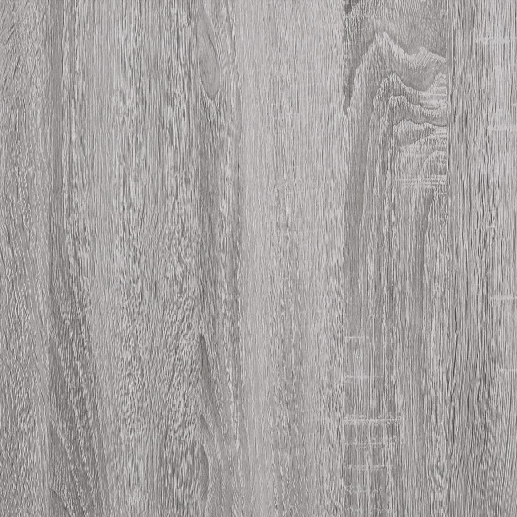 vidaXL Knygų spinta su durelėmis, pilka ąžuolo, 136x37x109cm, mediena