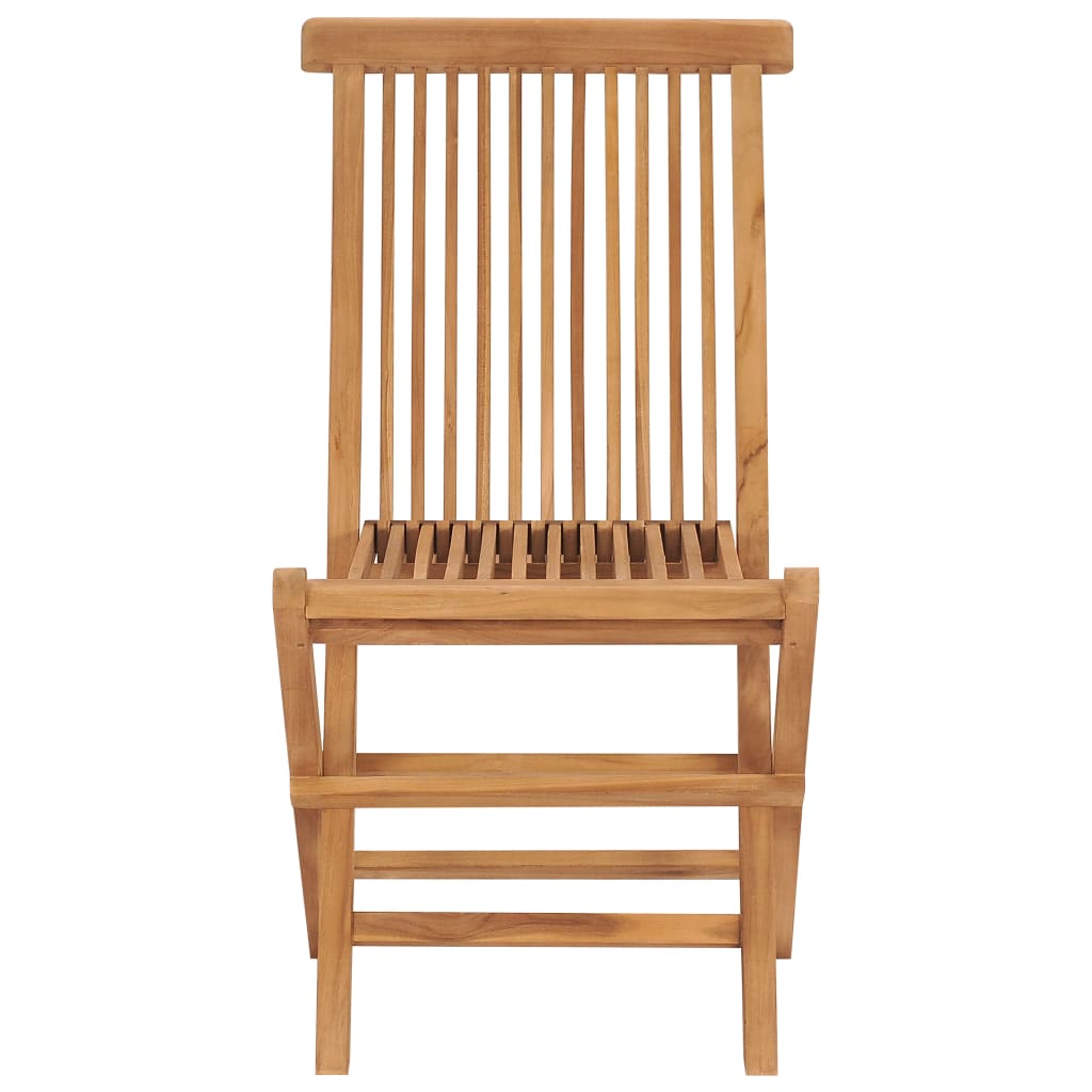vidaXL Sulankstomos sodo kėdės, 4vnt., tikmedžio medienos masyvas
