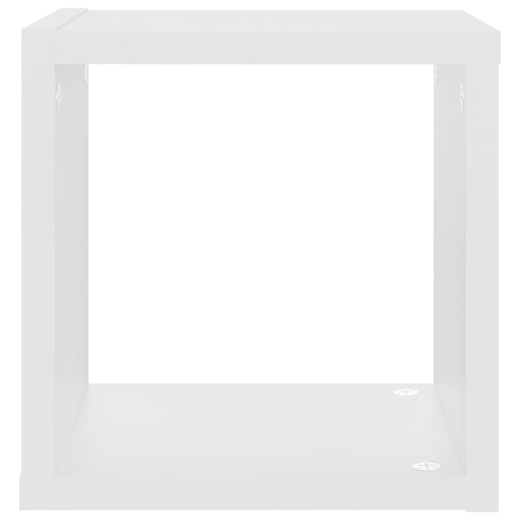 vidaXL Sieninės lentynos, 6vnt., baltos, 22x15x22cm, kubo formos