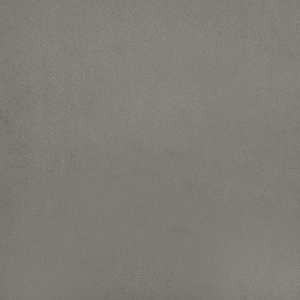 vidaXL Lovos rėmas su spyruoklėmis, pilkas, 90x200cm, aksomas